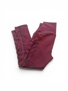 ALO Yoga Burgundy Lattice Side Leggings